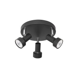 SPOT LAMPA 3XGU10 KONRAD 5324 CRNI RABALUX