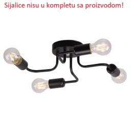 LUSTER 4XE27 CRNI M11038 4 MITEA