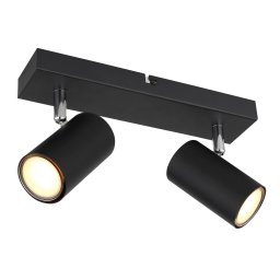 SPOT LAMPA 2XGU10 CRNI ROBBY GLOBO