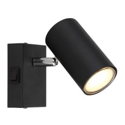 SPOT ZIDNA LAMPA 1XGU10 CRNI ROBBY GLOBO