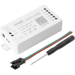 KONTROLA ZA ADRESABILNE RUNNING DIGITALNE LED TRAKE WIFI 8A 5V 24V SMART PHONE SP108E