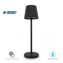 STONA LED LAMPA PUNJIVA PRENOSNA 3W WW TOPLO CRNA DIMABILNA IP44 T16011 BBLINK