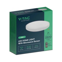 PLAFONJERA SA MICROWAVE SENZOROM POKRETA LED 24W 4000K IP44 RD BELA VTAC