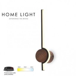 ZIDNA LAMPA LED CCT 9W VESTA 534 TAMNO DRVO CRNA BBLINK