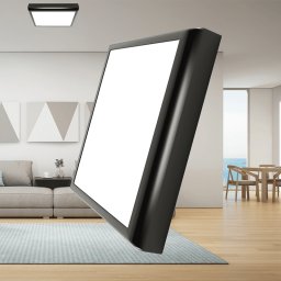 LED PANEL UGRADNO NADGRADNI FLEX 20W 3IN1 KVAD CRNI BRAYTRON