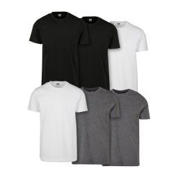 Basic T-Shirt 6-Pack blk/blk/wht/wht/chrcl/chrcl
