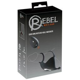 Masažer testisa Cock ring with RC ball massager