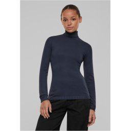 Women's knitted turtleneck in a navy design