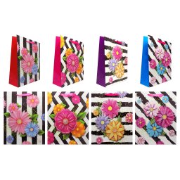 KESA UKRASNA L 32X26X10 OP23026 CRNO BELA POZADINA SA CVEĆEM WY