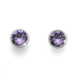 Ženske oliver weber giant round tanzanite mindjuše sa swarovski ljubičastim kristalom ( 22379.539 )