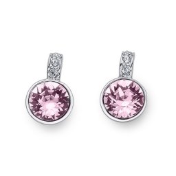 Ženske oliver weber double light amethyst mindjuše sa swarovski ljubičastim kristalom ( 22815.212 )