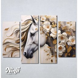 Slike na platnu Prelepi beli konj Nina545_4