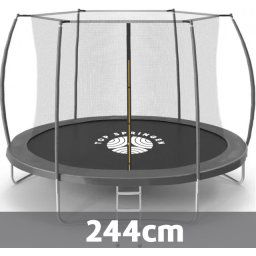 Baštenska trambolina 244cm Top Springen Sport Line SL244SIL sa unutrašnjom mrežicom i merdevinama u