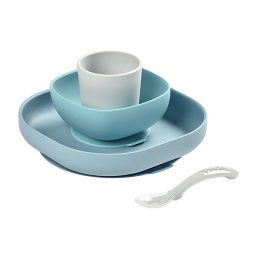 BEABA silikonski set za jelo, 4 dela, jungle