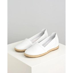 Ženske kožne espadrile 122.3263 bele