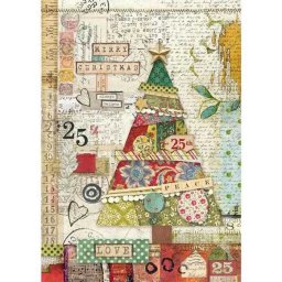 DFSA4406 pirincani papir A4 Patchwork tree