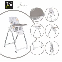 MONI Bueno stolica za hranjenje podesiva po visini i naslonu - Grey