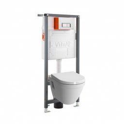 WC SET - Vitra ugradni vodokolić+Vitra hrom taster+Vitra S50 konzolna wc šolja+Vitra soft close wc daska
