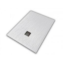 Tuš kadica Hatria PETRA_H3 ardesia 120x80 bela sa inox slivnikom i sifonom