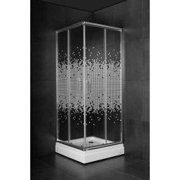 Tuš kabina kvadratna 90x90x185cm 5mm staklo sa kvadratićima