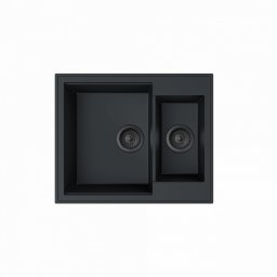 Granitna sudopera MILO RETTO 61x50 Lava stone sa sifonom dupla