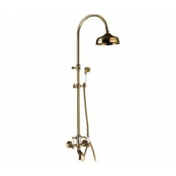 Baterija dvoručna za tuš EMMEVI DECO CLASSIC sa usponskim tušem set bronza