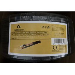 GEMBIRD KABL-COAX-RG59+2X0.75 CCA/PVC/100M Koaksialni kabl sa napojnim kablom 2x0,75mm black 100m