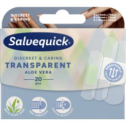 Salvequick flaster vodootporni Transparent Aloe Vera Providni 20 komada