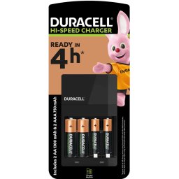 Duracell CEF14 PUNJAC + punjive baterije 2xAA NiMH 1300mAH+ 2xAAA 750mAh( Hi speed 4h, auto-OFF)