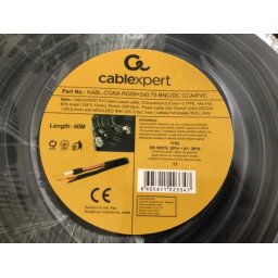 GEMBIRD KABL-COAX-RG59+2X0.75-BNC/DC-40M gotov krimpovan kabl za video nadzor sa BNC+DC krajevima CCA 40m