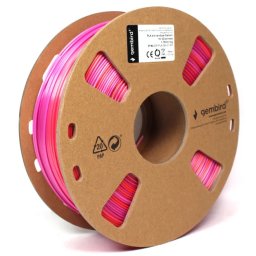 GEMBIRD 3DP-PLA-SK-01-RP PLA Svilenkasti duga Filament za 3D stampac 1.75mm, kotur 1KG red/purple