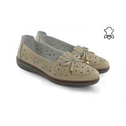 Kožne ženske espadrile 2767BE bež