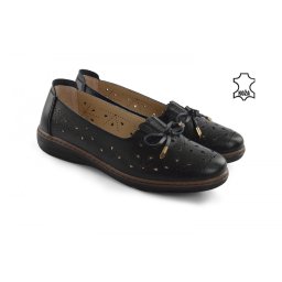 Kožne ženske espadrile 2767CR crne