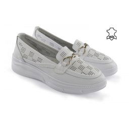 Kožne ženske espadrile 2789BL bele