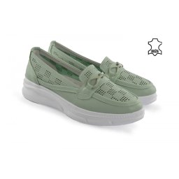 Kožne ženske espadrile 2789ZL zelene