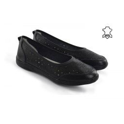 Kožne ženske espadrile 2954CR crne