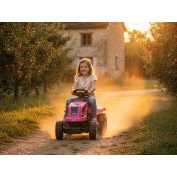 MMX Traktor na pedale Pink