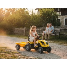MMX Traktor sa prikolicom na akumulator Žuti