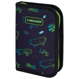 Pernica prazna 1zip 2preklopa AC1 Skate Lifestyle 24.Head crno-zelena