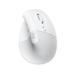 Logitech lift vertical ergonomic wireless miš beli