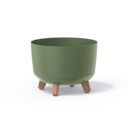 Saksija Gracia sa nogarima i rezervoarom - oliva zelena 5615C / 34 cm