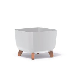 Saksija Gracia kvadratna sa rezervoarom - bela S449 / 34x34x22 cm