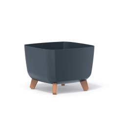 Saksija Gracia kvadratna sa rezervoarom - antracit S433 / 24x24x19 cm