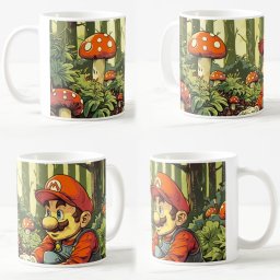 Šolja Mario u pečurkama