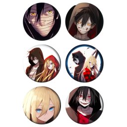 Angels of death Paket set bedževi 58mm anime (6 kom)