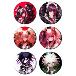 Danganronpa Paket set bedževi 37mm anime (6 kom)