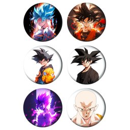 Zmajeva kugla Paket set bedževi 37mm anime (Dragon Ball) (6 kom)
