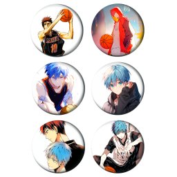 Kuroko's Basketball Paket set bedževi 37mm anime (Kuroko no Basuke) (6 kom)
