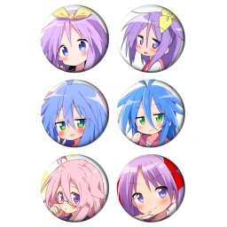 Lucky Star Paket set bedževi 37mm anime (6 kom)