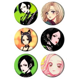 Nana Paket set bedževi 37mm anime Black Stones (6 kom)